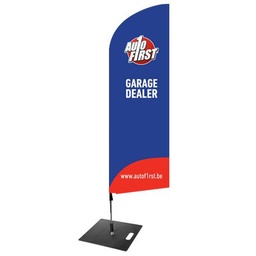 Beachflag 290cm + mât + plaque de base